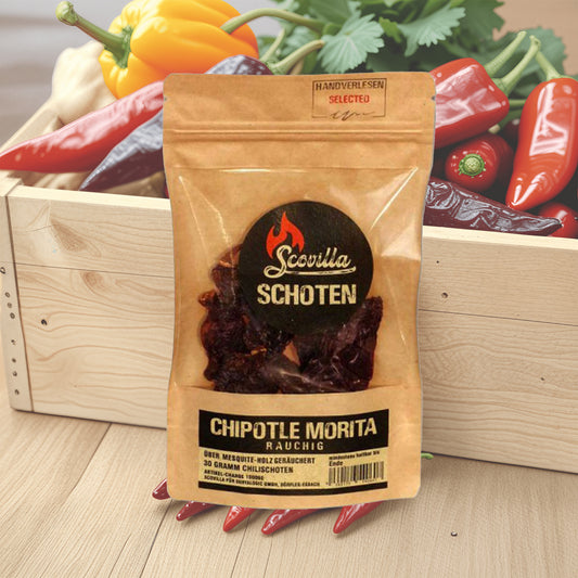 Chipotle Morita Chili Schoten | rauchig, süssliche Noten | getrocknet 30 gr