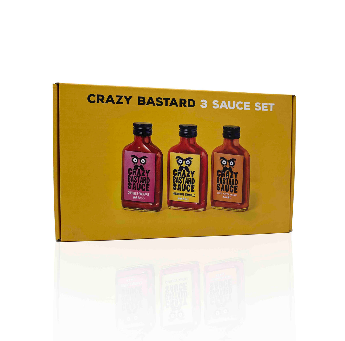 Crazy Bastard, coffret cadeau de trois sauces au piment Best-Sellers (10'000 – 30'000 SCU)