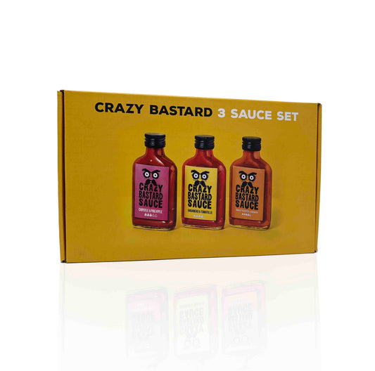 Crazy Bastard Chilisauce 3er Geschenkset Best-Sellers (10'000 - 30'000 SCU)