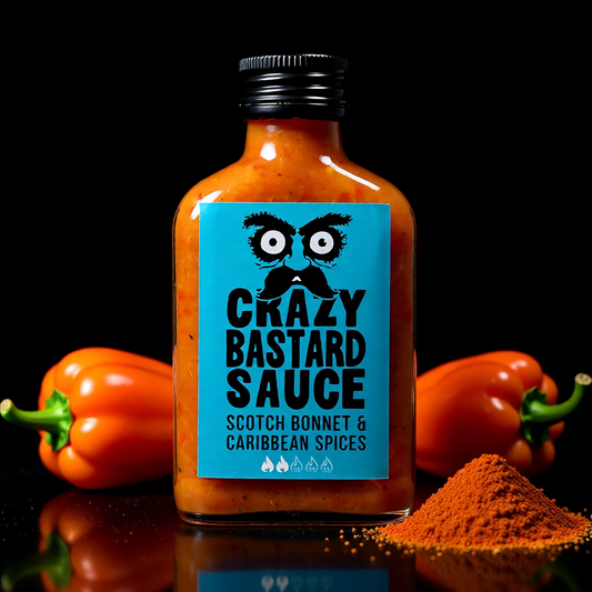 Crazy Bastard Scotch Bonnet & Caribbean Spicy Hot Sauce (100 ml)