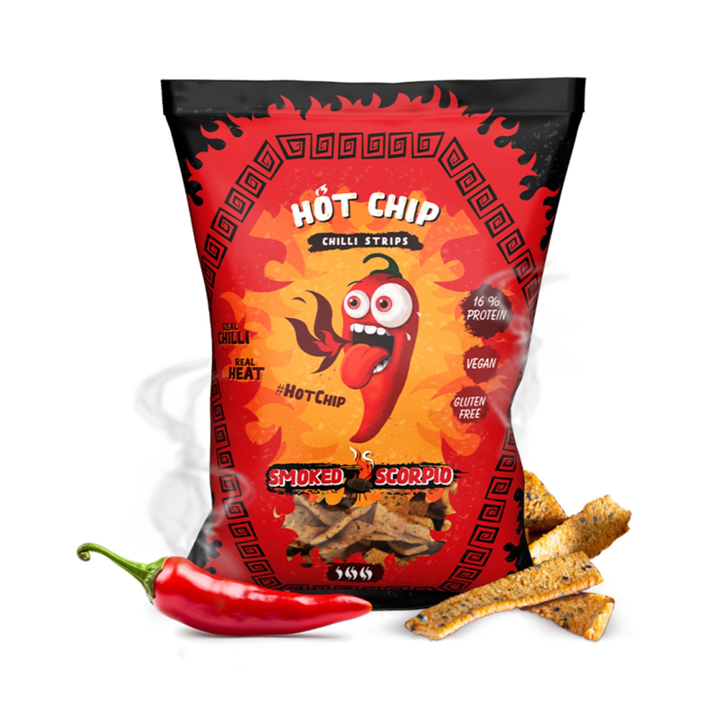 Hot Chip Strips smoked Trinidad Moruga Scorpion 80 Gramm