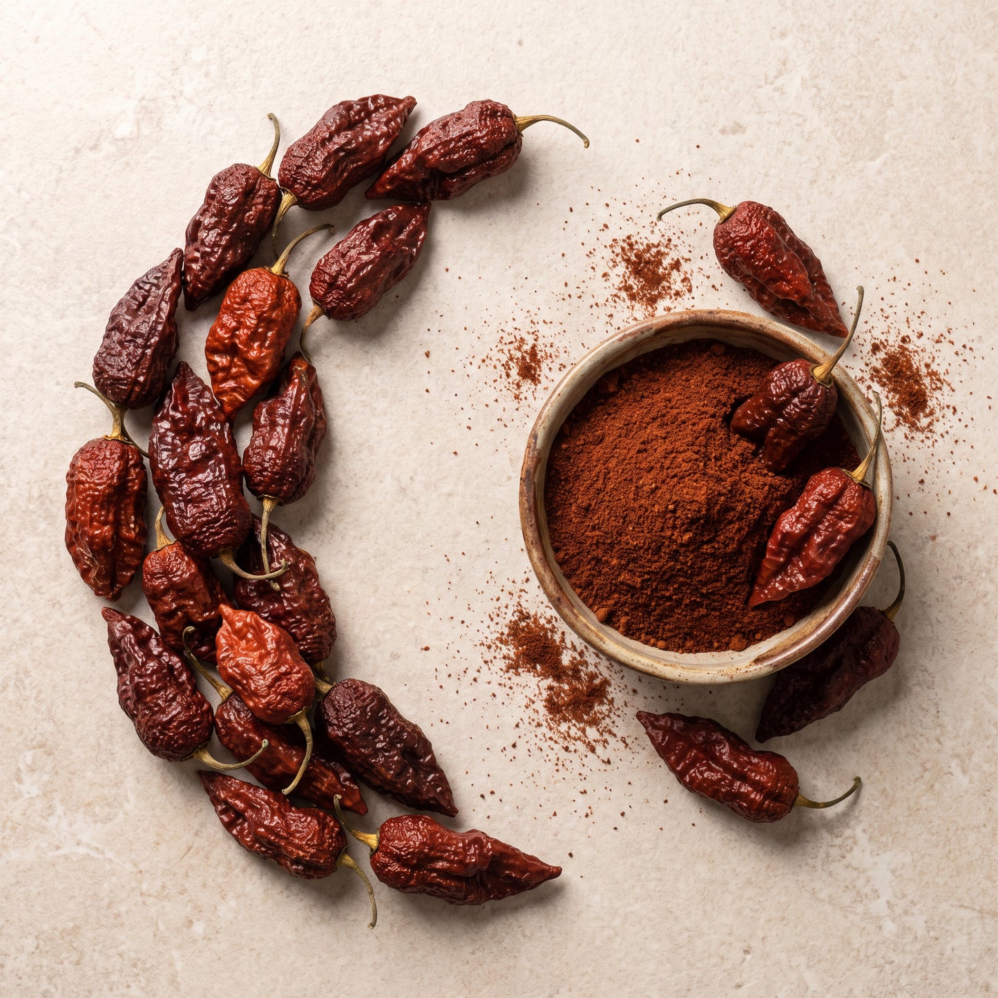 Naga Bhut Jolokia Chilipulver | extrem scharf, fruchtig-rauchig | im Beutel | 10 Gr
