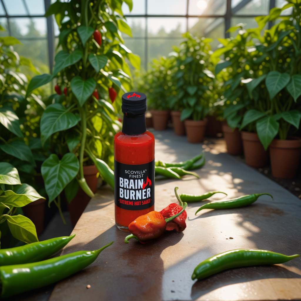 Scovilla Brain Burner mit Trinidad Scoprion Moruga und Carolina Reaper Chili