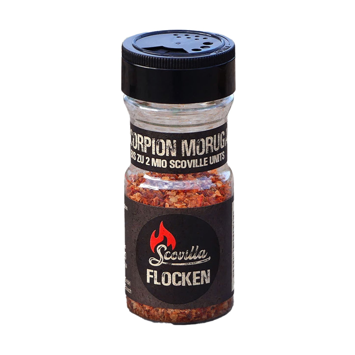 Scovilla Trinidad Scorpion Moruga Red Chiliflocken im Shaker, 50 Gramm