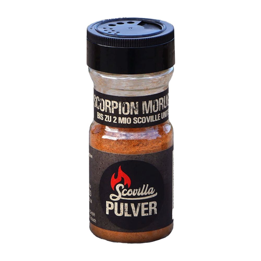 Scovilla Trinidad Scorpion Moruga Red Chilpulver im Shaker