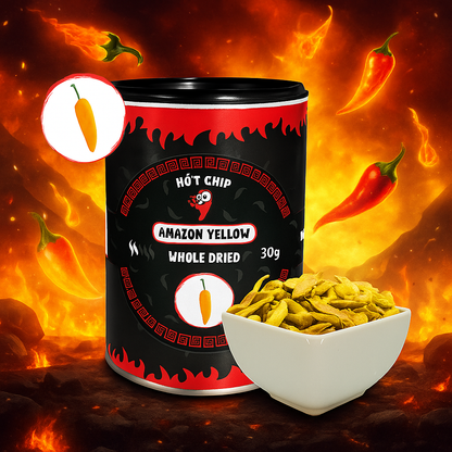 Amazonas Yellow Chilis | sehr scharf, aromatisch | getrocknet | 30 Gr