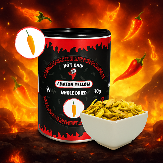 Amazonas Yellow Chilis | sehr scharf, aromatisch | getrocknet | 30 Gr