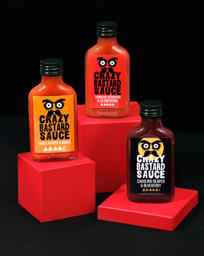Crazy Bastard 3er Geschenkset | Hottest Ones | ca. 30'000 - 65'000 Scoville Units