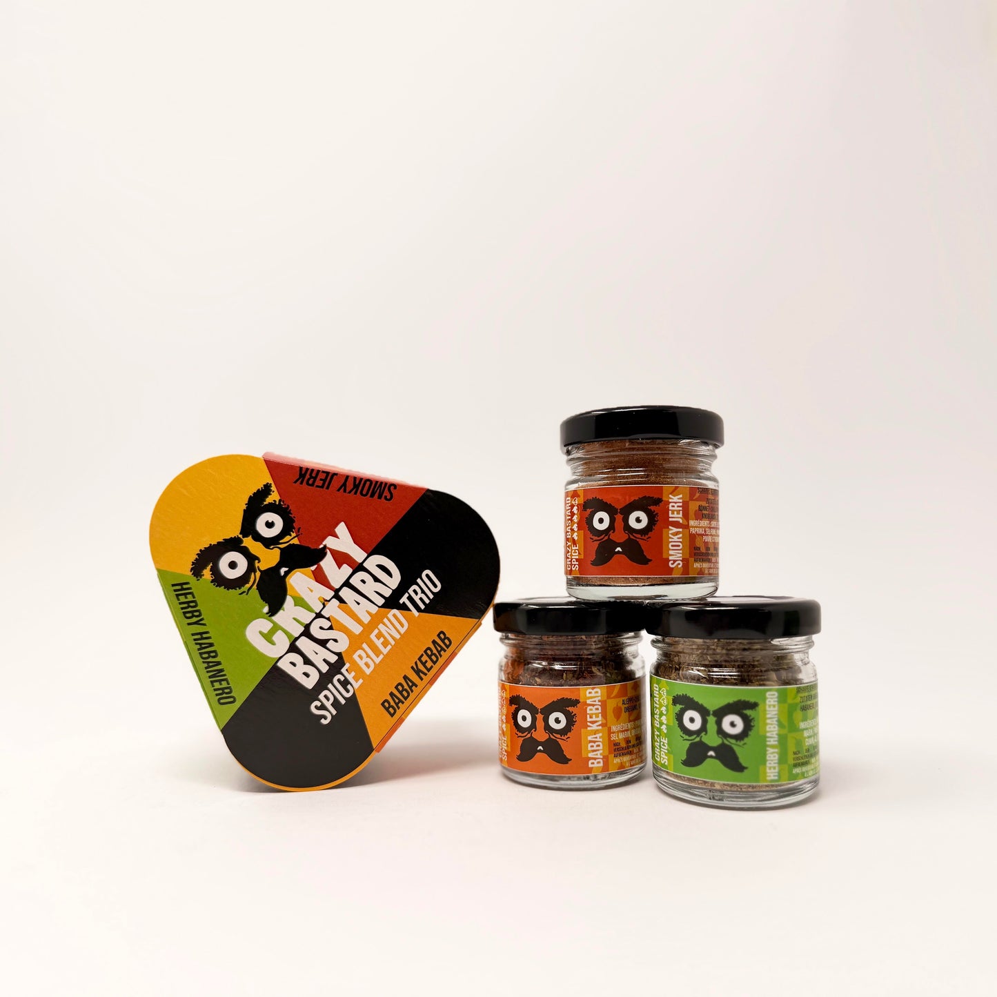 Crazy Bastard Sauce Spice Blend Trio – drei Gewürzmischungen im Glas