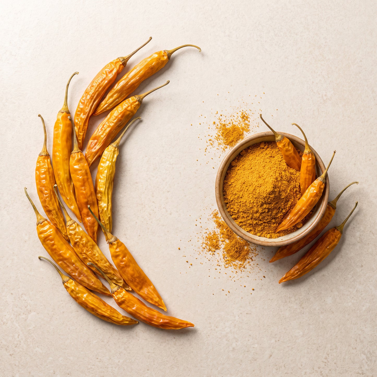 Aji Amarillo Chilipulver | fruchtig-scharf, exotisch | im Beutel | 25 Gr