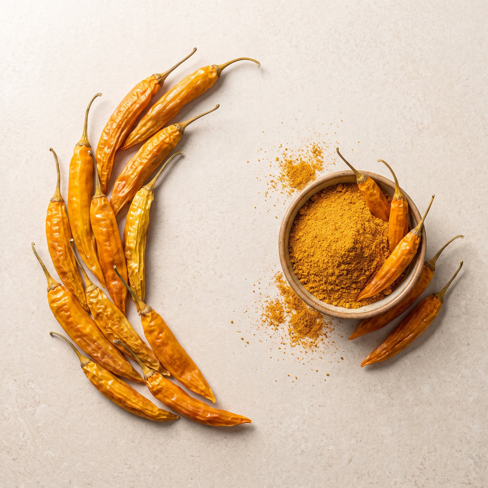 Aji Amarillo Chilipulver | fruchtig-scharf, exotisch | im Beutel | 25 Gr