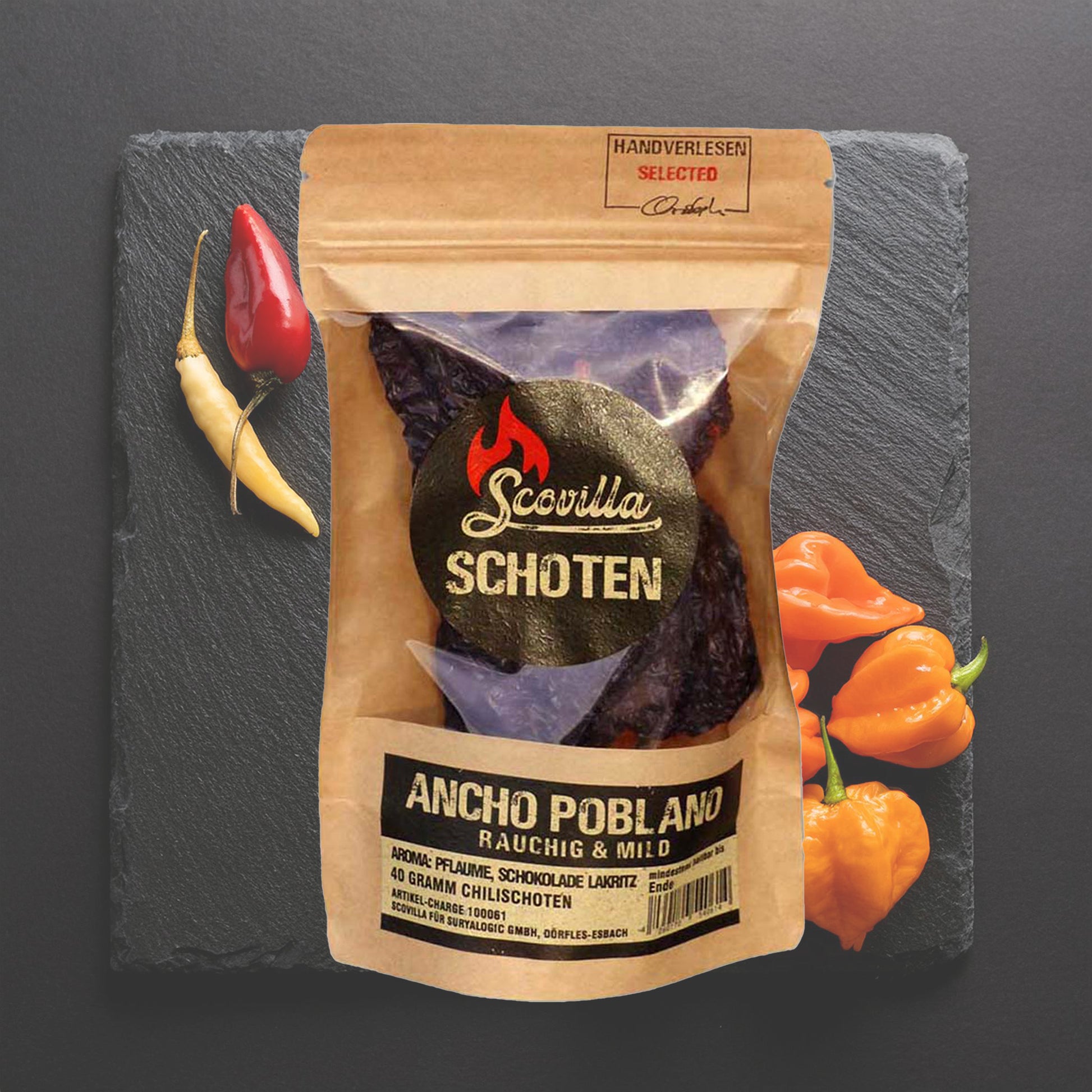 Ancho Poblano Chili Schoten - rauchig und mild - getrocknet