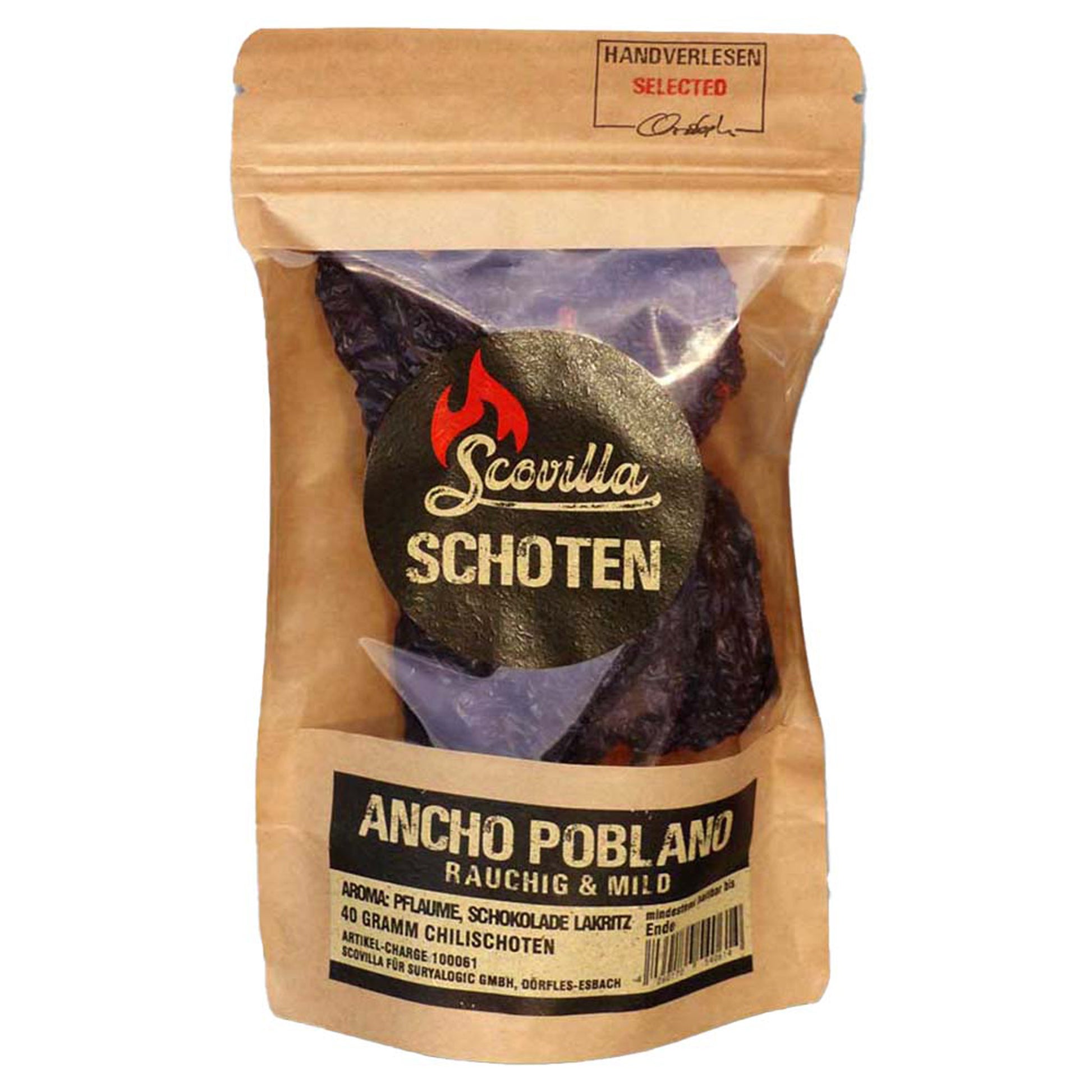 Ancho Poblano Chili Schoten - getrocknet