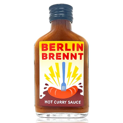Crazy Bastard Berlin brennt Hot Curry Sauce - scharfe Currywurst Sauce