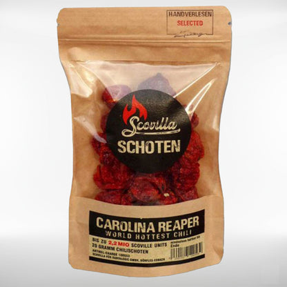 Carolina Reaper Chili Schoten | schärfste Chili der Welt | getrocknet 20gr
