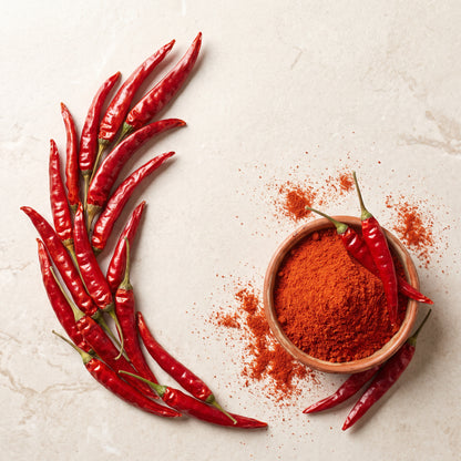 Cayenne Chilipulver | angenehm scharf, fruchtig | im Beutel | 50 Gr