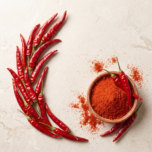 Cayenne Chilipulver | angenehm scharf, fruchtig | im Beutel | 50 Gr