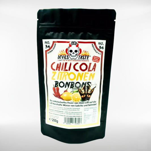 Cola Zitronen Chili Bonbons | extrascharf | 200 Gramm