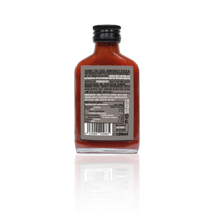 Crazy Bastard Carolina Reaper & Blaubeere Hot Sauce Etikette