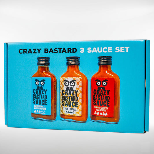 Crazy Bastard 3er Geschenkset | Caribbean Style | medium bis mega scharf
