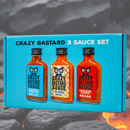 Crazy Bastard 3er Geschenkset | Caribbean Style | medium bis mega scharf