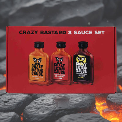 Crazy Bastard Hotsauce 3er Geschenkset Hottest (30'000 - 65'000 SCU)