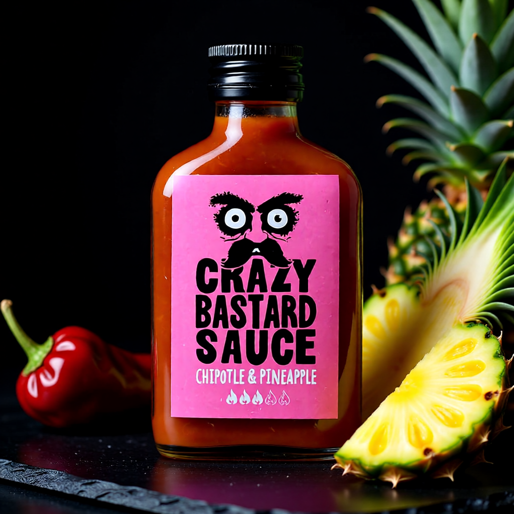 Crazy Bastard Chipotle &amp; Ananas Hot Sauce (100 ml)