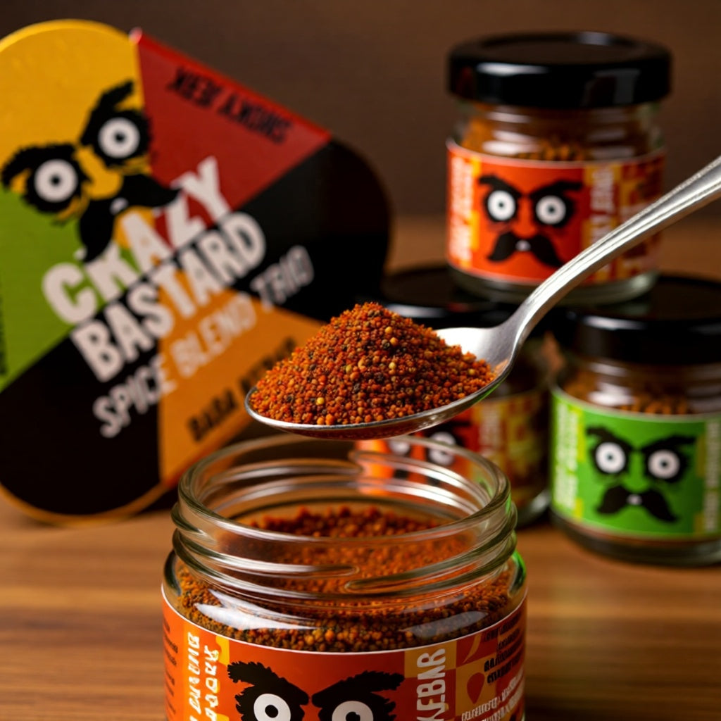 Crazy Bastard Sauce Spice Blend Trio – 3 Gewürzmischungen im GeschenkSet (3 x ca. 17 g)