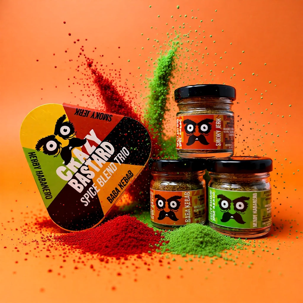 Crazy Bastard Sauce Spice Blend Trio – 3 Gewürzmischungen im GeschenkSet (3 x ca. 17 g)