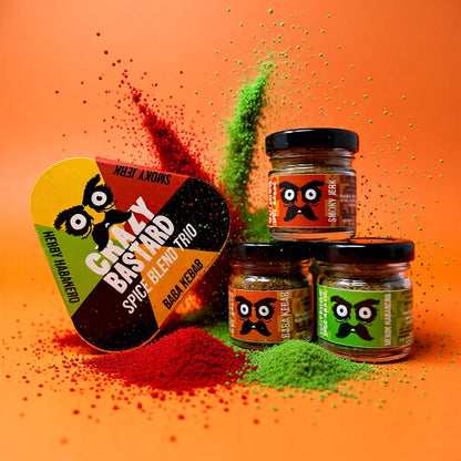 Crazy Bastard Sauce Spice Blend Trio – 3 Gewürzmischungen im GeschenkSet (3 x ca. 17 g)