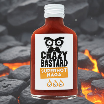 Crazy Bastard Superhot Naga (Bhut Jolokia) Hot Sauce