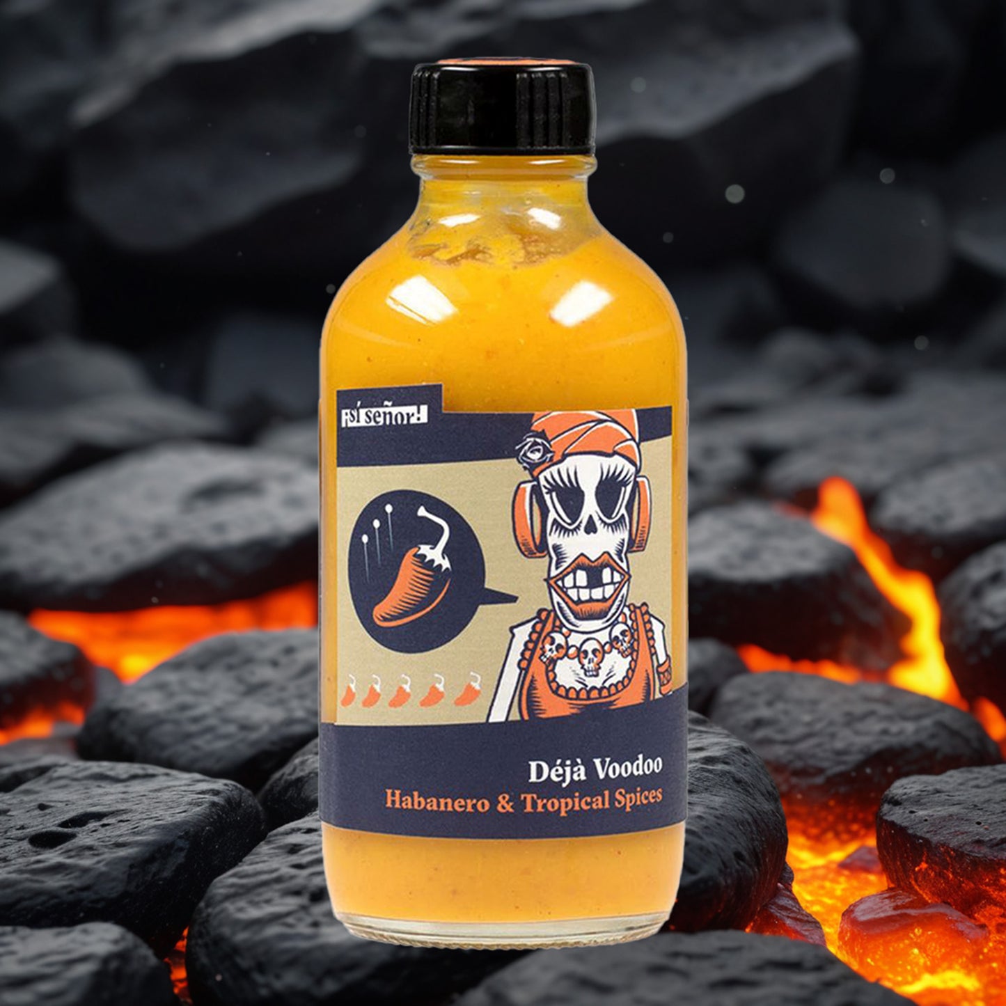 Deja Voodoo Habanero Tropical Spices Swiss Chili Hot Sauce