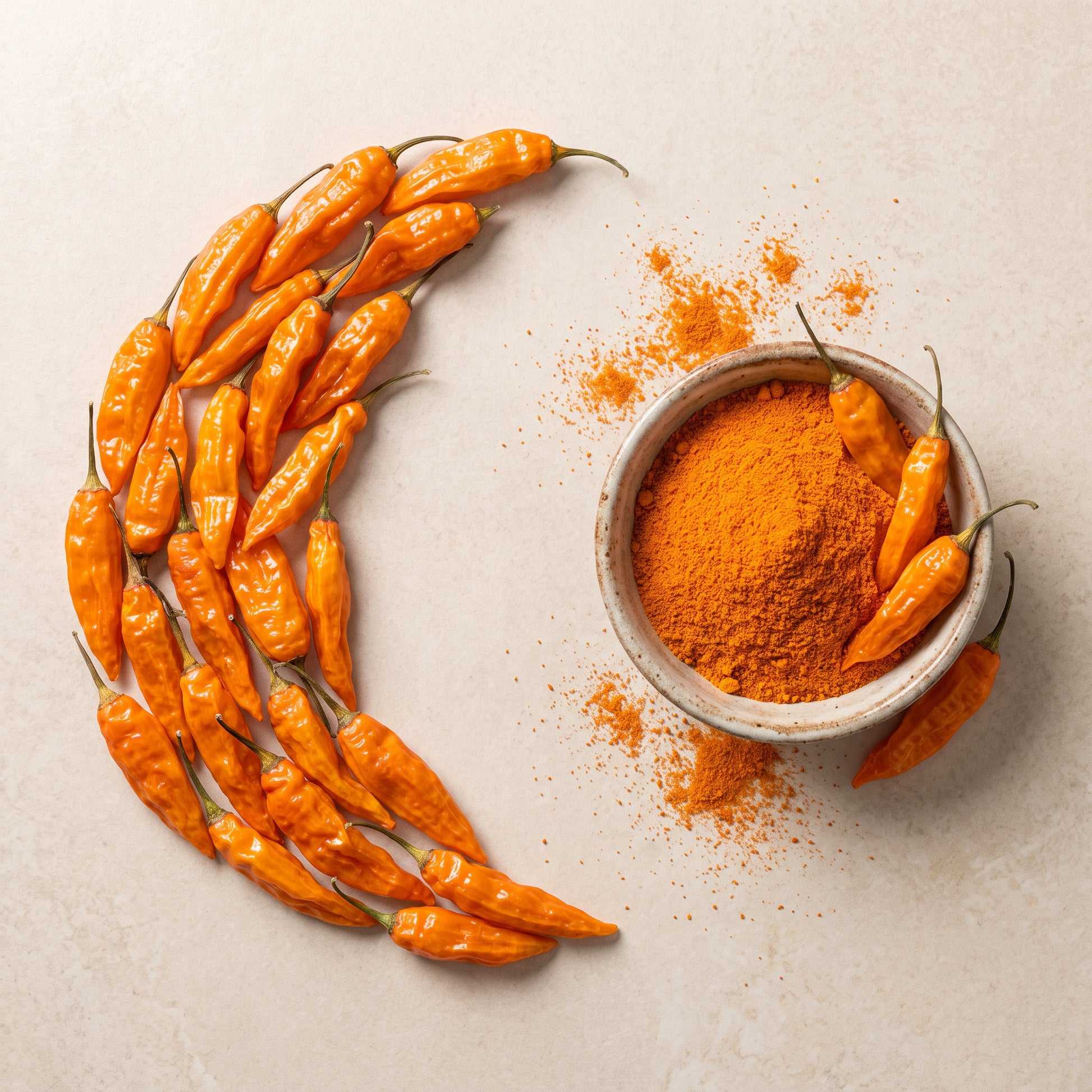 Fatalii Orange Chilipulver – extrem scharf &amp; zitrusfruchtig (10 g)
