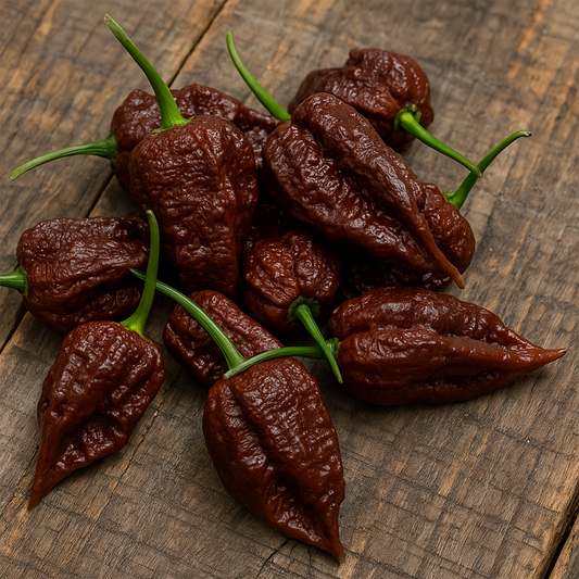 Getrocknete Chocolate Bhutlah Chili Schoten