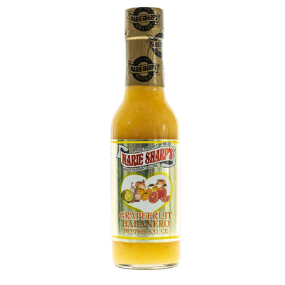 Marie Sharp's Grapefruit Pulp Habanero Sauce, 148-ml-Flasche von vorne