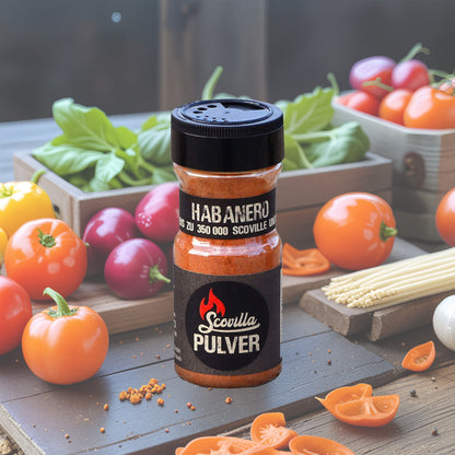 Habanero Chilipulver | fruchtig, scharf - im Shaker | 50 Gramm