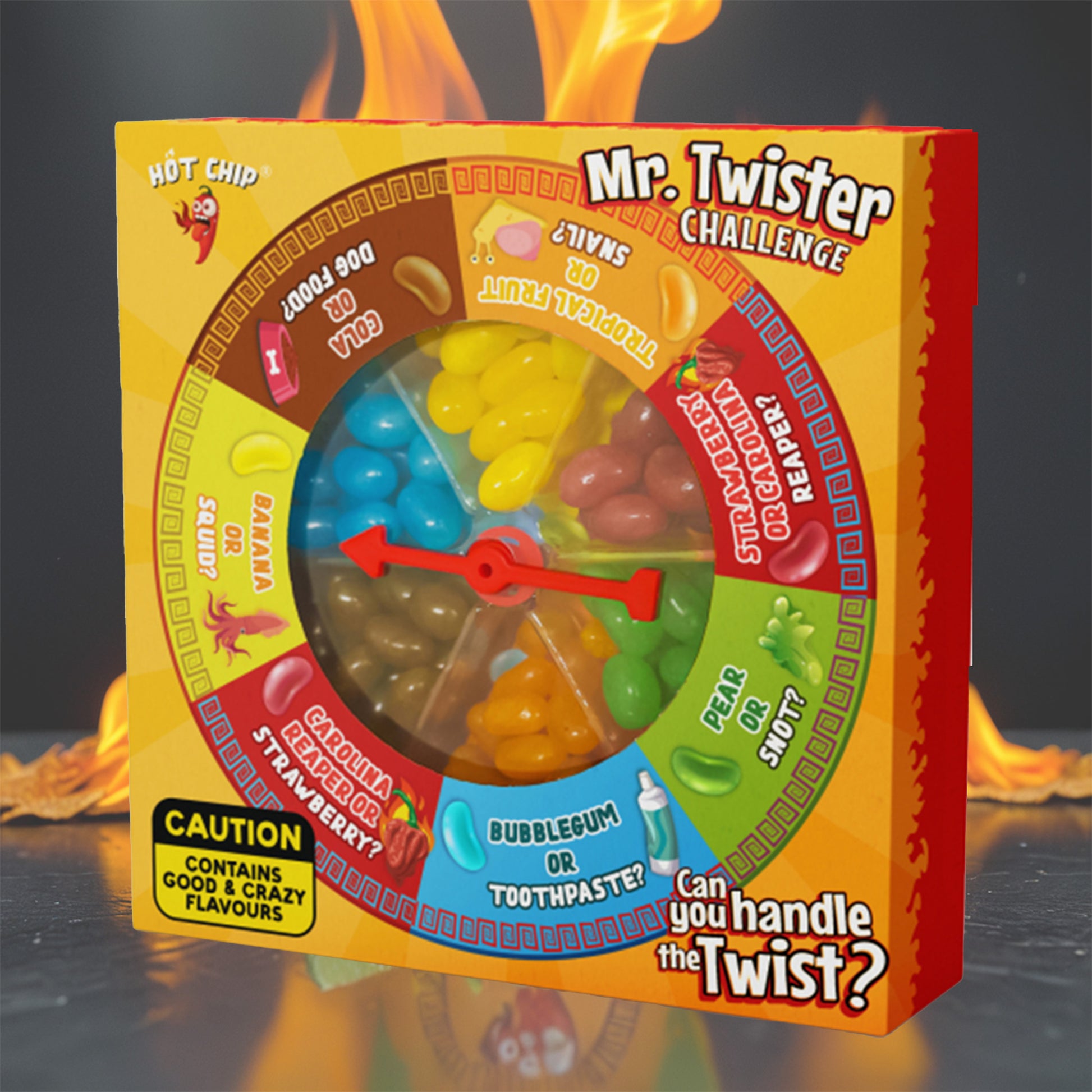 Hot Chip Mr. Twister - Das herausfordernde scharfe Jelly Beans Challenge Spiel