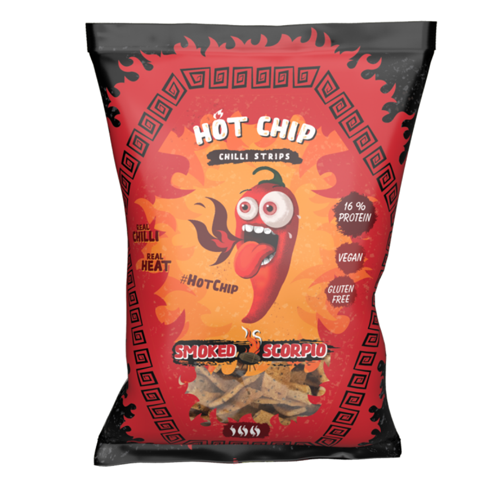 Hot Chip Strips smoked Trinidad Moruga Scorpion 80 Gramm