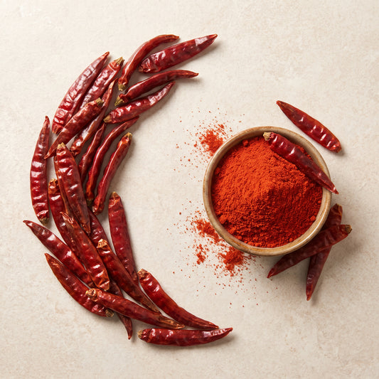 Kashmiri Mirch Chilipulver | mild, tiefrot, aromatisch | im Beutel | 50 Gr