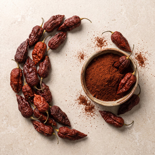 Naga Bhut Jolokia Chilipulver | extrem scharf, fruchtig-rauchig | im Beutel | 10 Gr