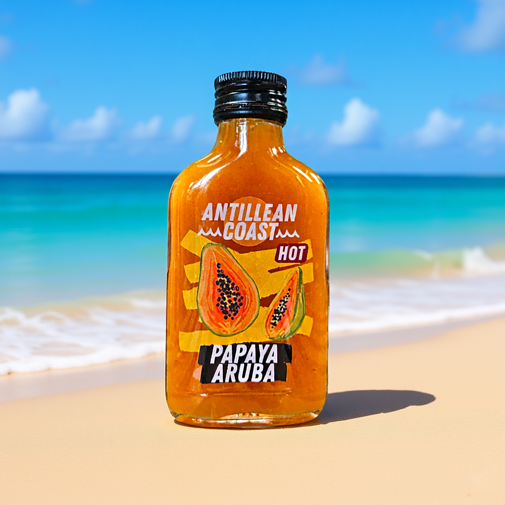 Papaya Aruba Hot Sauce | sonnig, mild, fruchtig | Antillen in Reinform