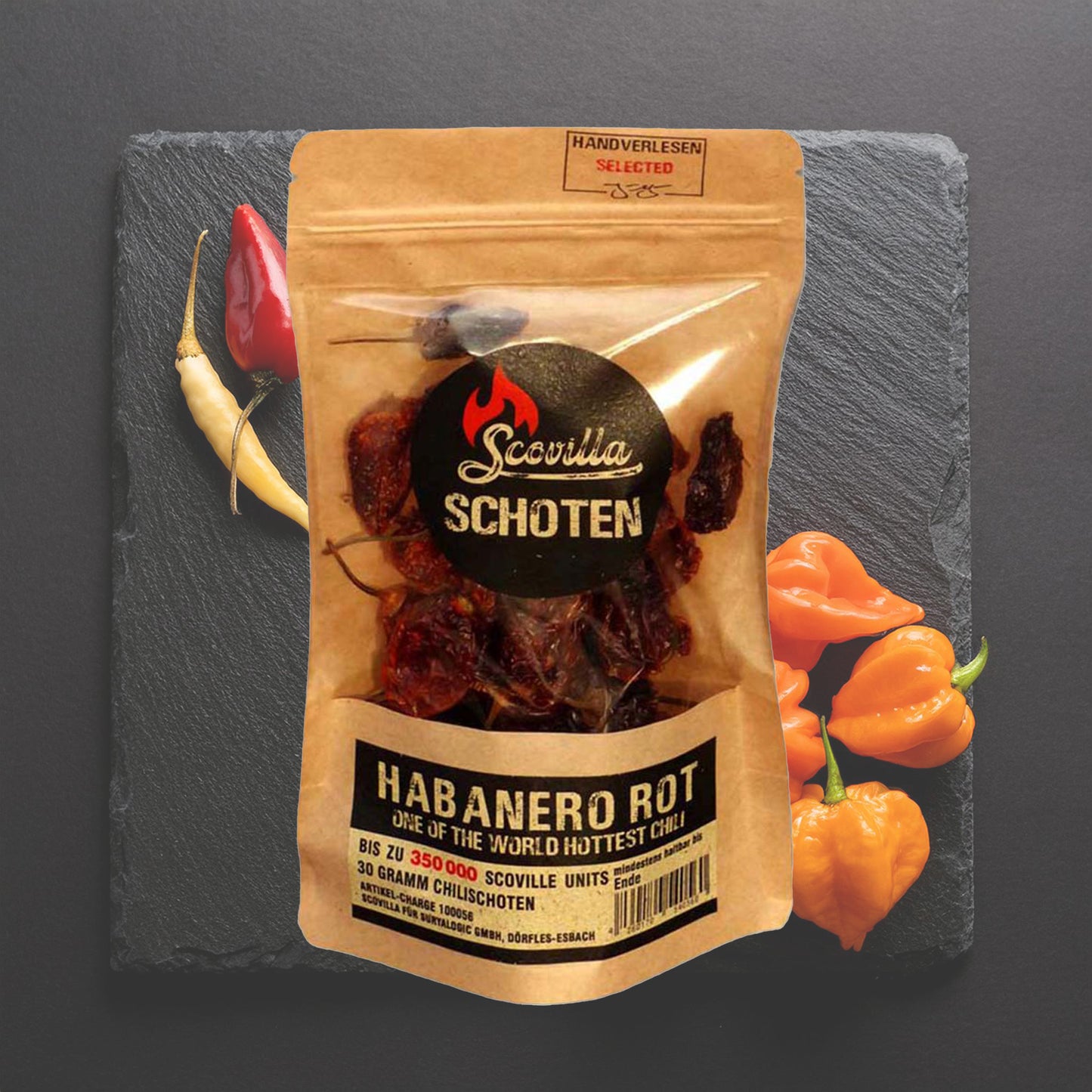 Rote Habanero Chili Schoten | feurig, fruchtig | getrocknet 30 gr