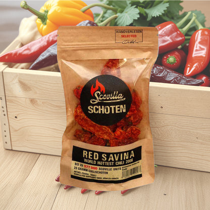 Red Savina Chili Schoten | tropisch, fruchtig | getrocknet 20 gr