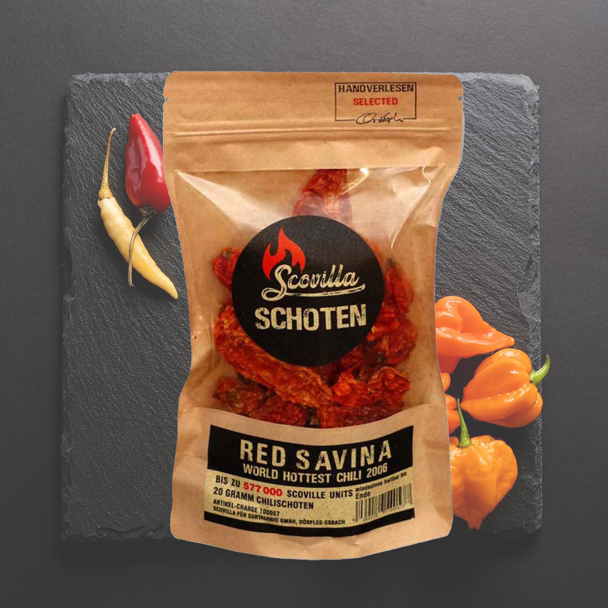 Red Savina Chili Schoten | tropisch, fruchtig | getrocknet 20 gr