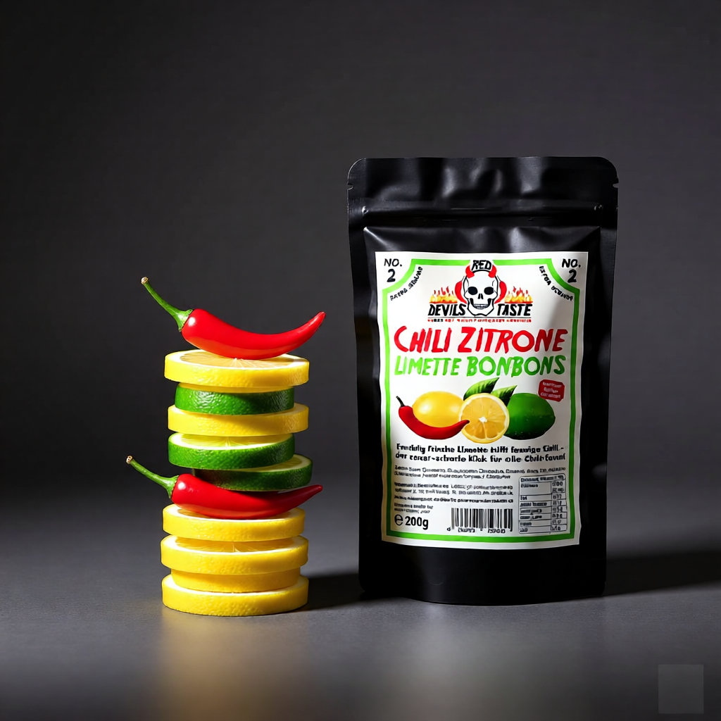Zitronen-Limetten Chili Bonbons | extrascharf | 200 Gramm