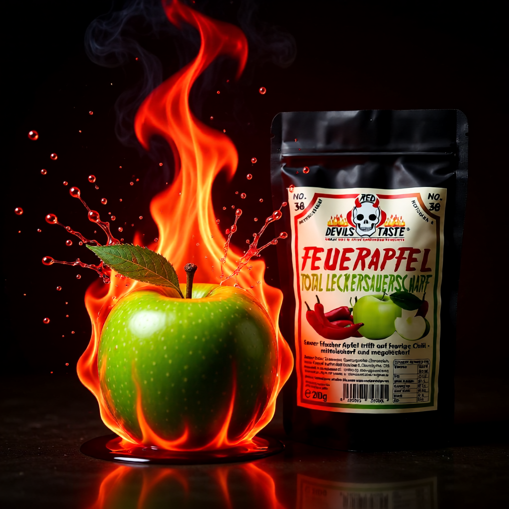 Feuer Apfel (Chili, Saurer Apfel) Bonbons | mittelscharf, fruchtig | 200 Gramm