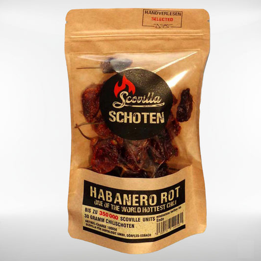 Rote Habanero Chili Schoten | feurig, fruchtig | getrocknet 30 gr