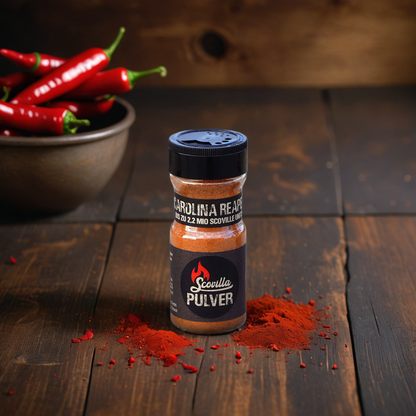 Scovilla Carolina Reaper, reines Chilipulver im Shaker, 50 Gramm