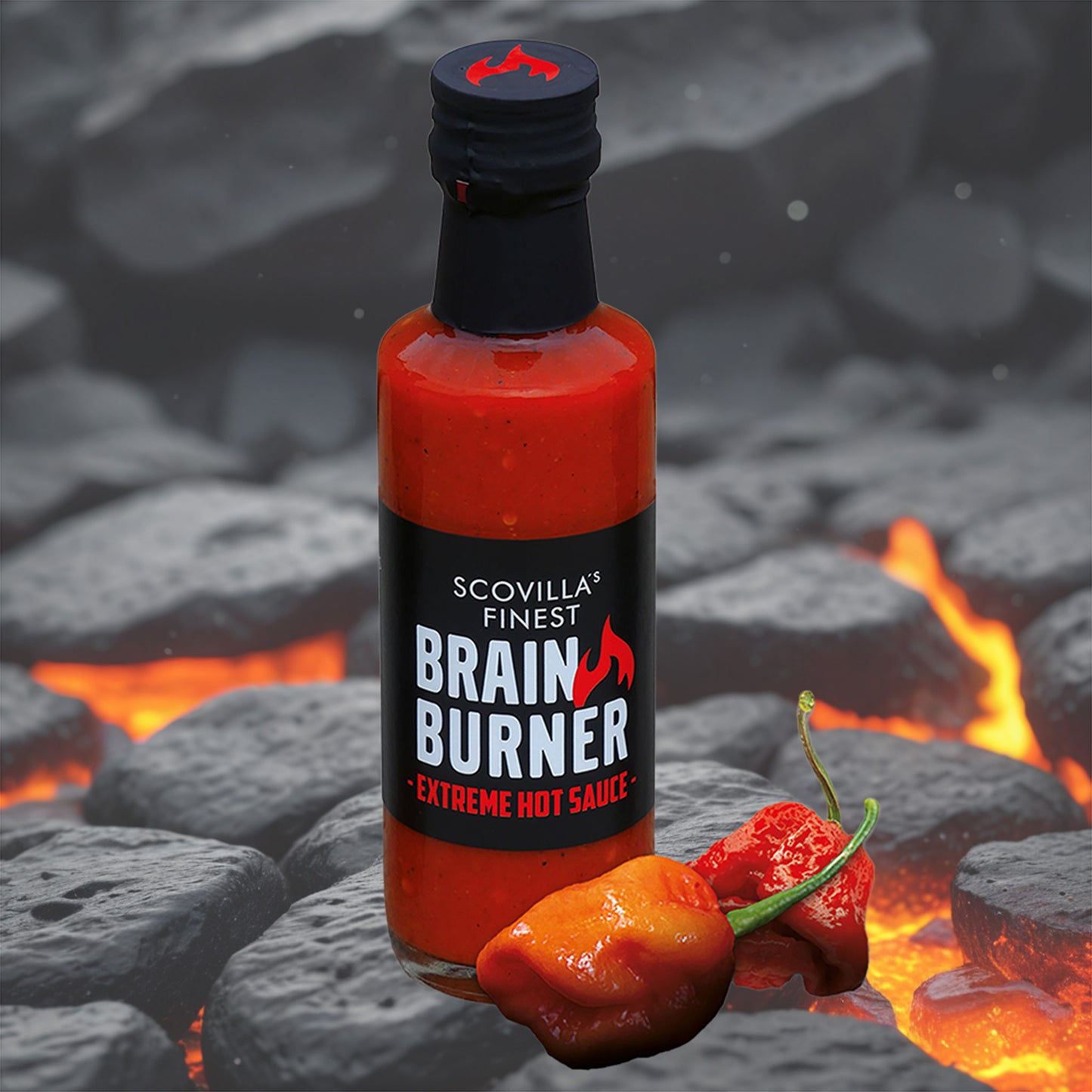 Scovilla Brain Burner mit Trinidad Scoprion Moruga und Carolina Reaper Chili