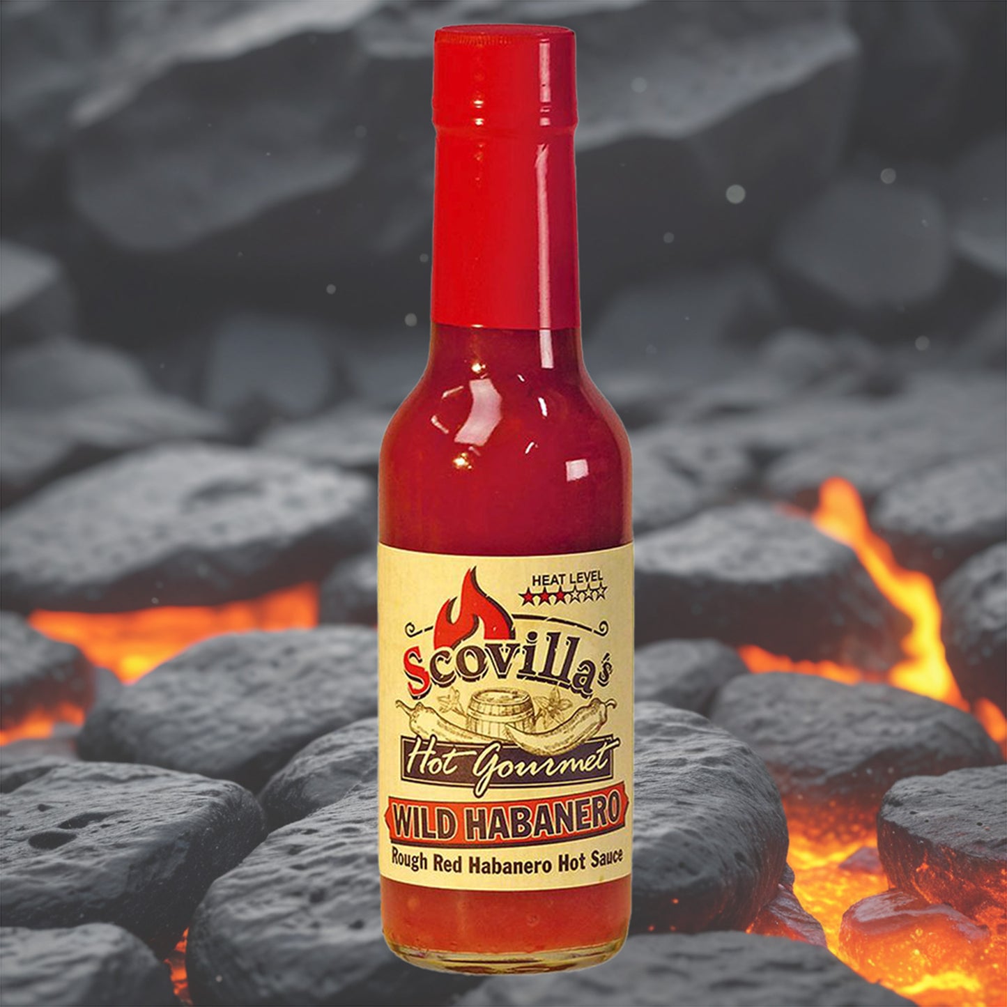 Scovilla Hot Gourmet WILD HABANERO Rough Red Hot Sauce